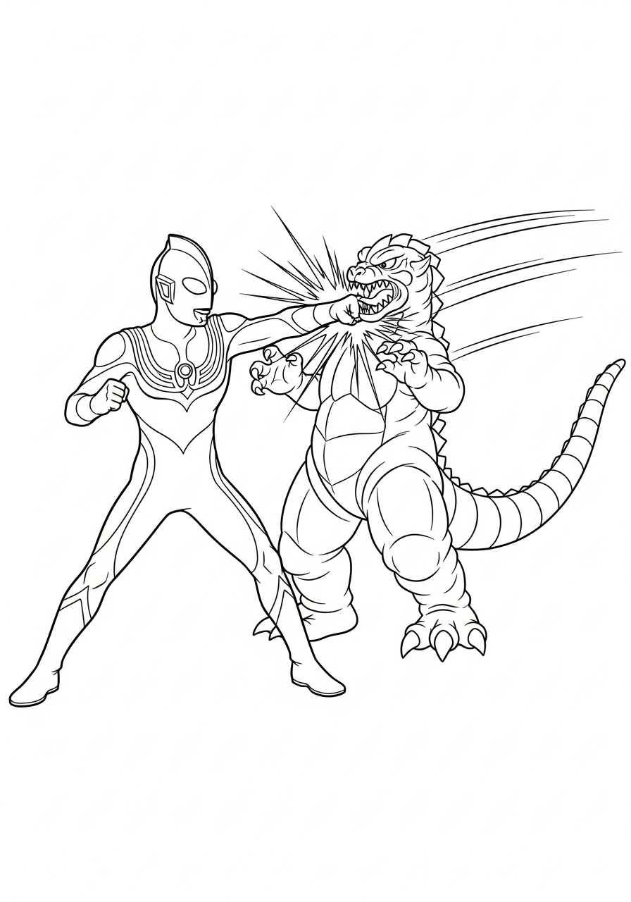 disegni Ultraman da colorare pdf