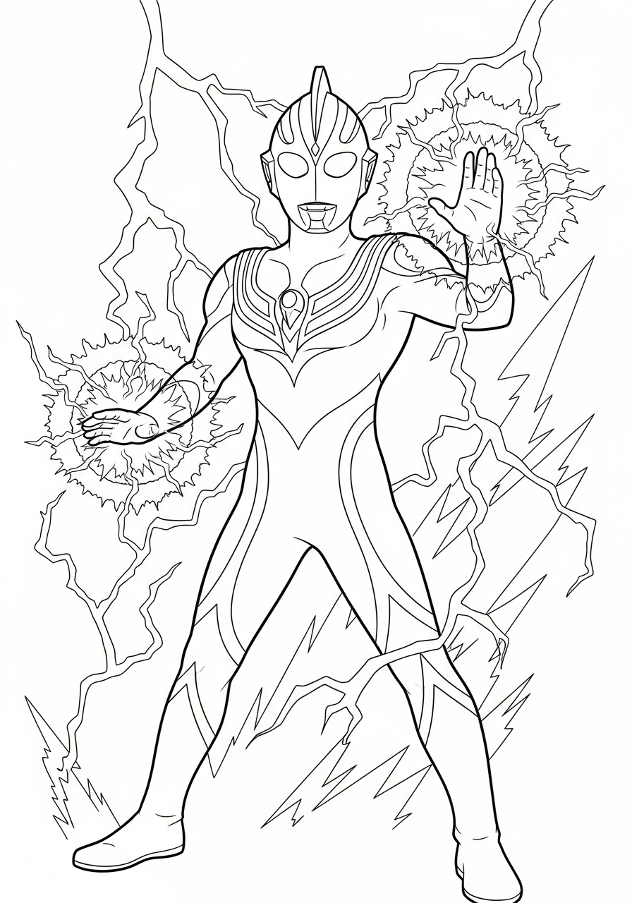 disegni di Ultraman da colorare e stampare gratis