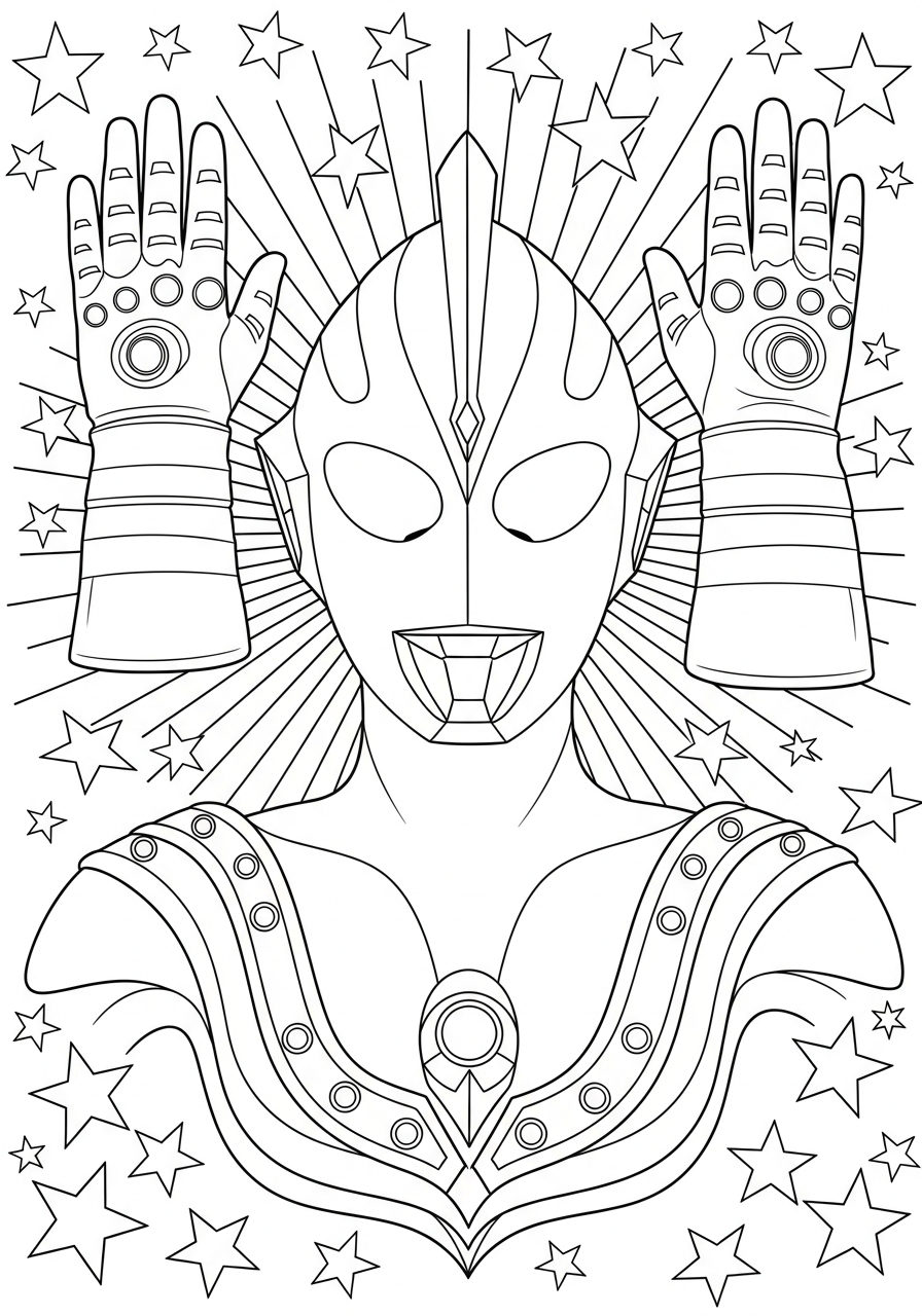 Ultraman da colorare per bambini