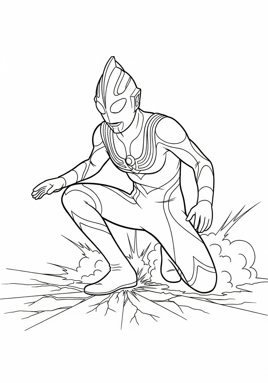 Ultraman da colorare a4