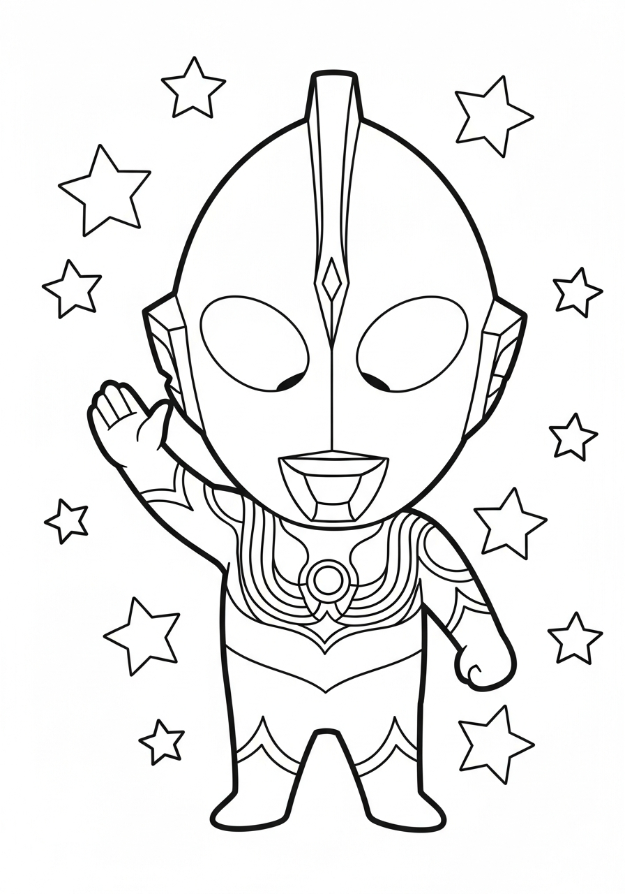immagini di Ultraman da colorare per bambini