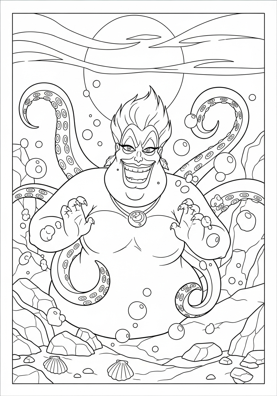 disegni Ursula da colorare per bambini