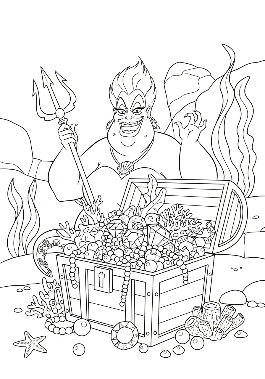 disegni da colorare Ursula per bambini 1