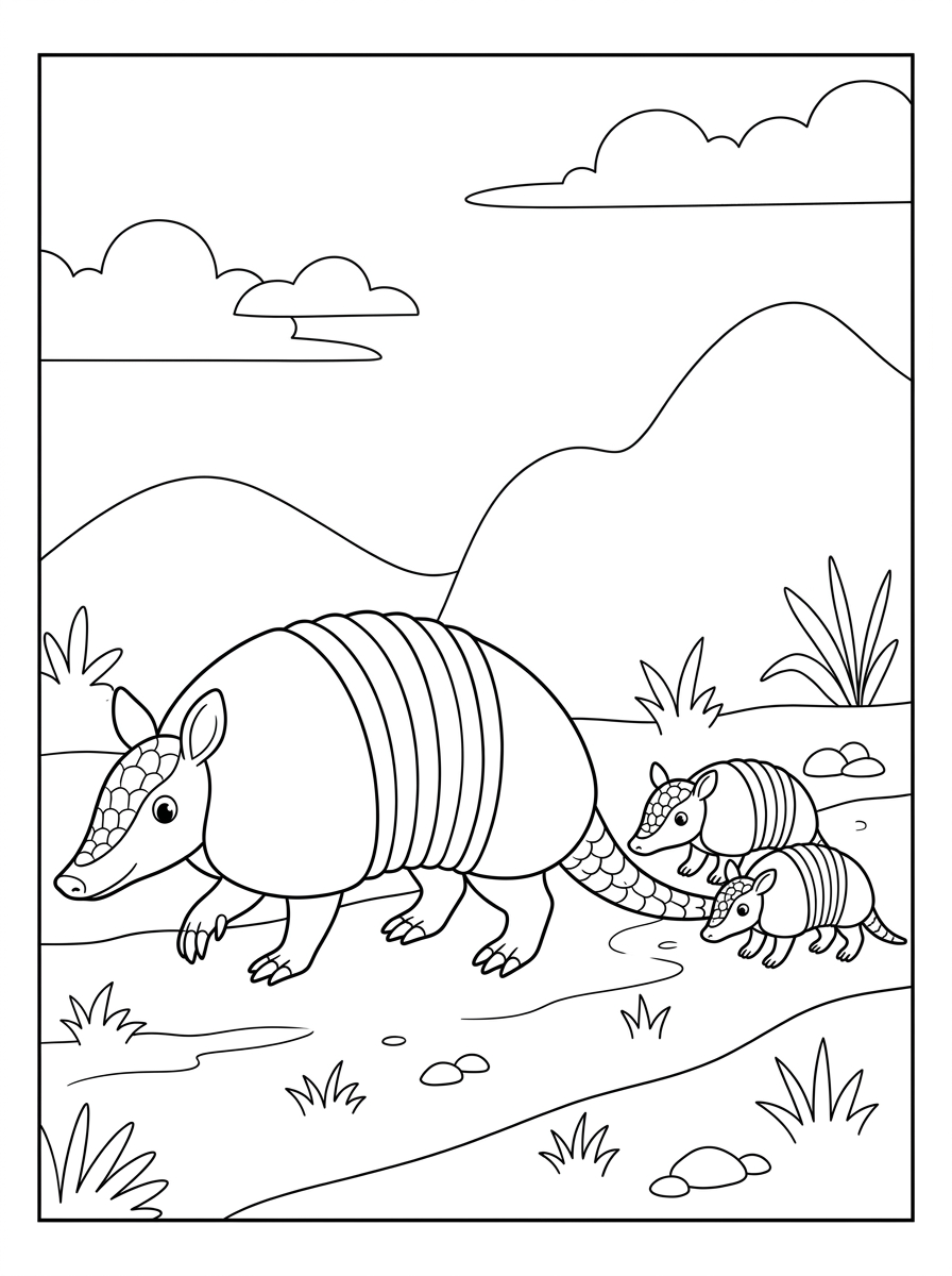 Armadillo 10 armadillo da colorare e stampare pdf