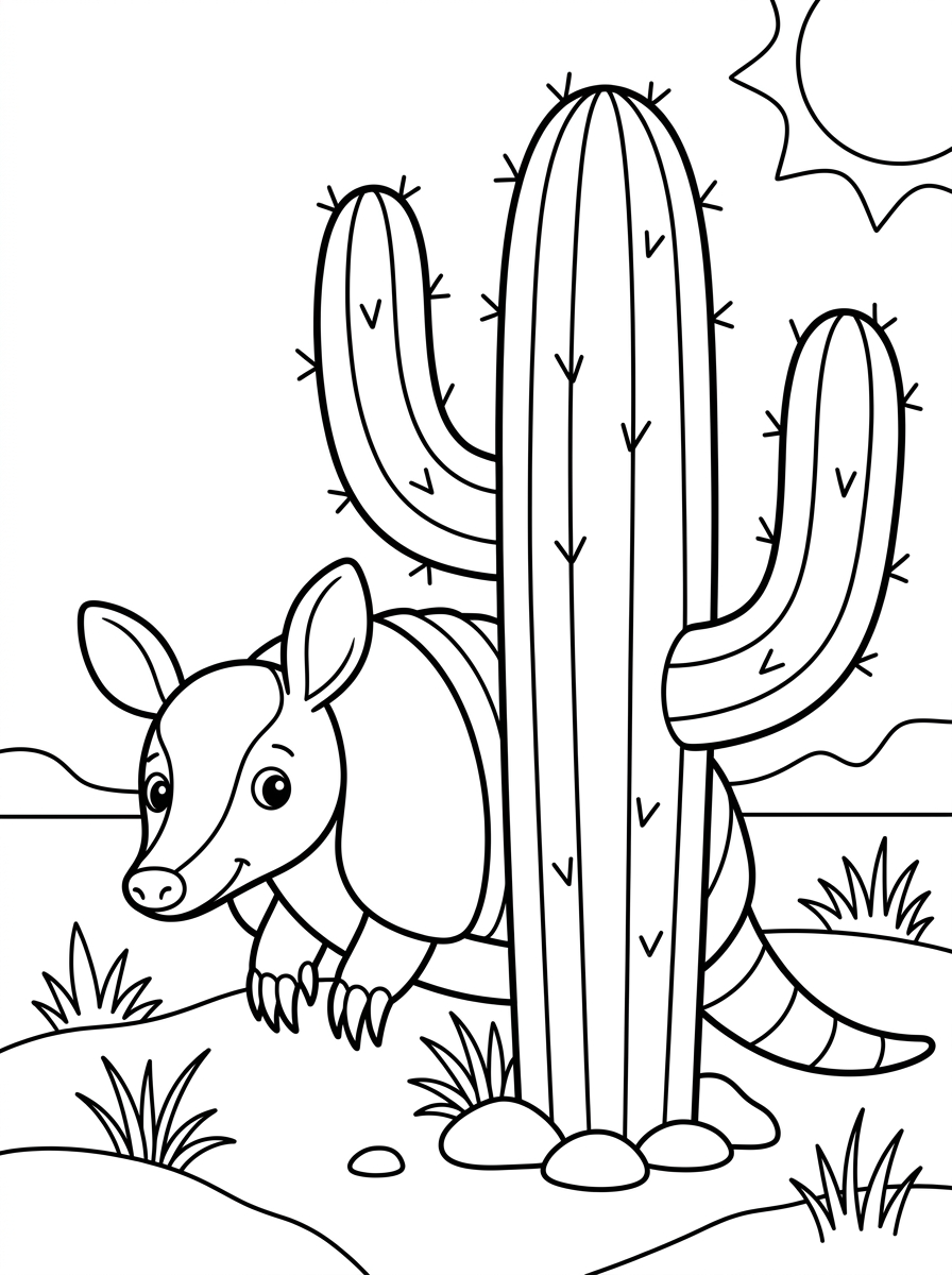 Armadillo 8 disegni armadillo da colorare