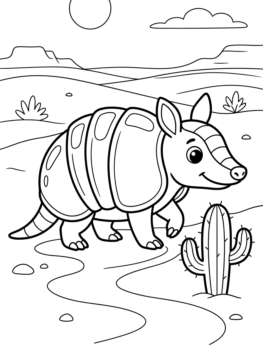 Armadillo 6 immagine da colorare armadillo