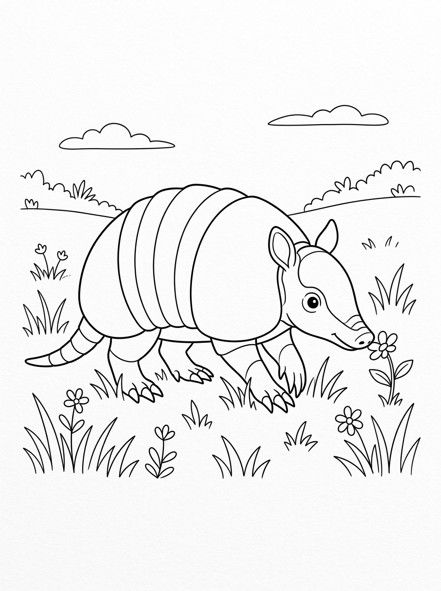 Armadillo 2 armadillo disegni da colorare per bambini maschi