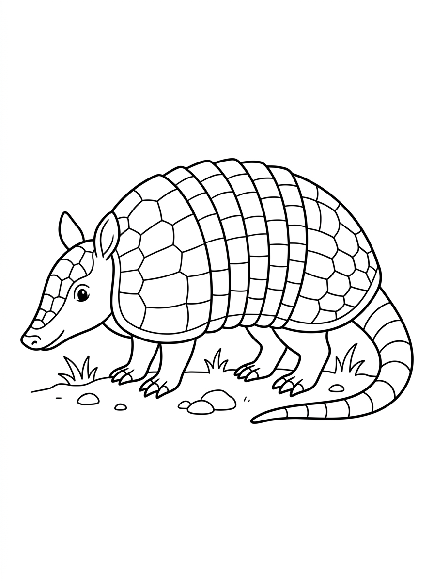 Armadillo 15 da colorare armadillo disegno facile bambini