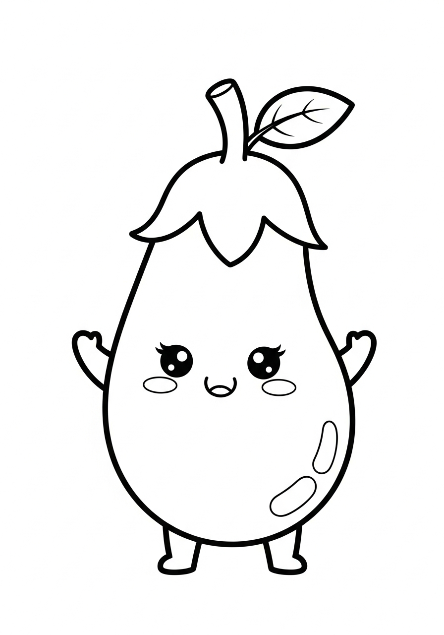 melanzana disegni da colorare per bambini maschi