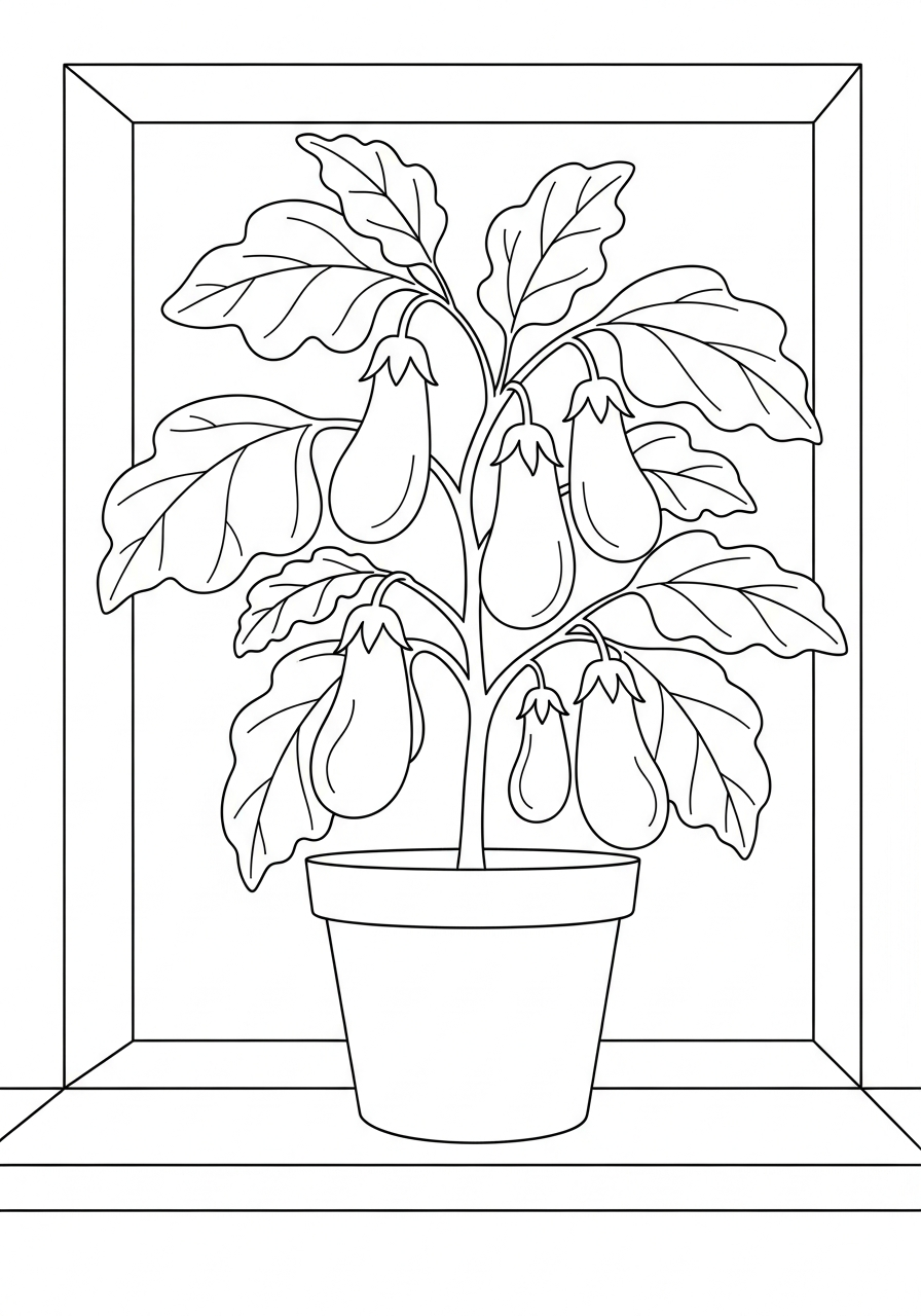 disegni melanzana da colorare online