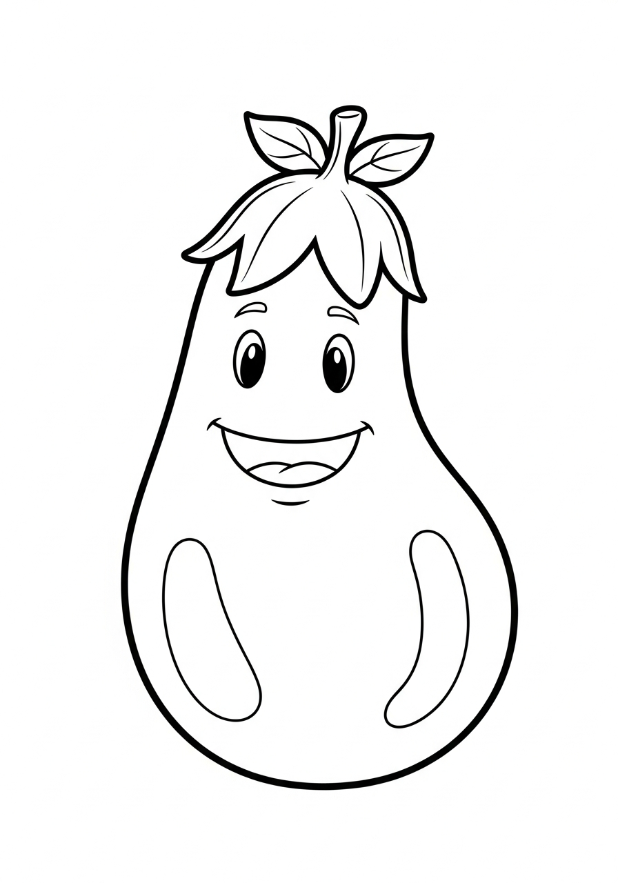 disegni melanzana facili da colorare