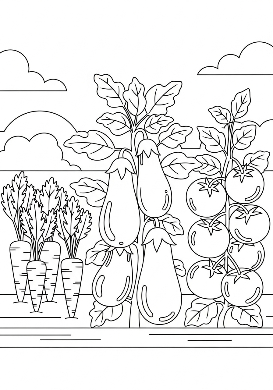 disegni di melanzana da colorare