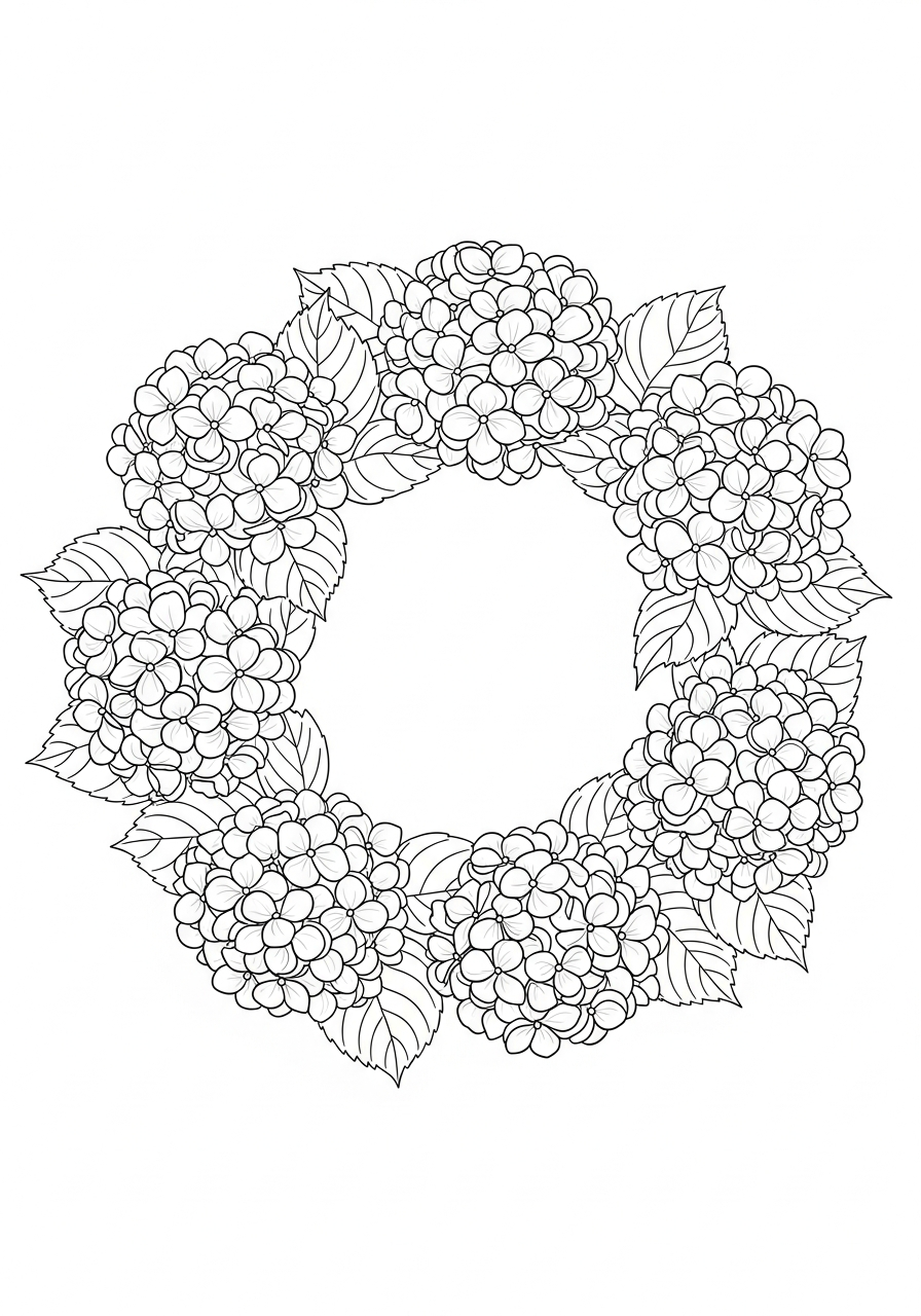 disegni da colorare gratis ortensia 1