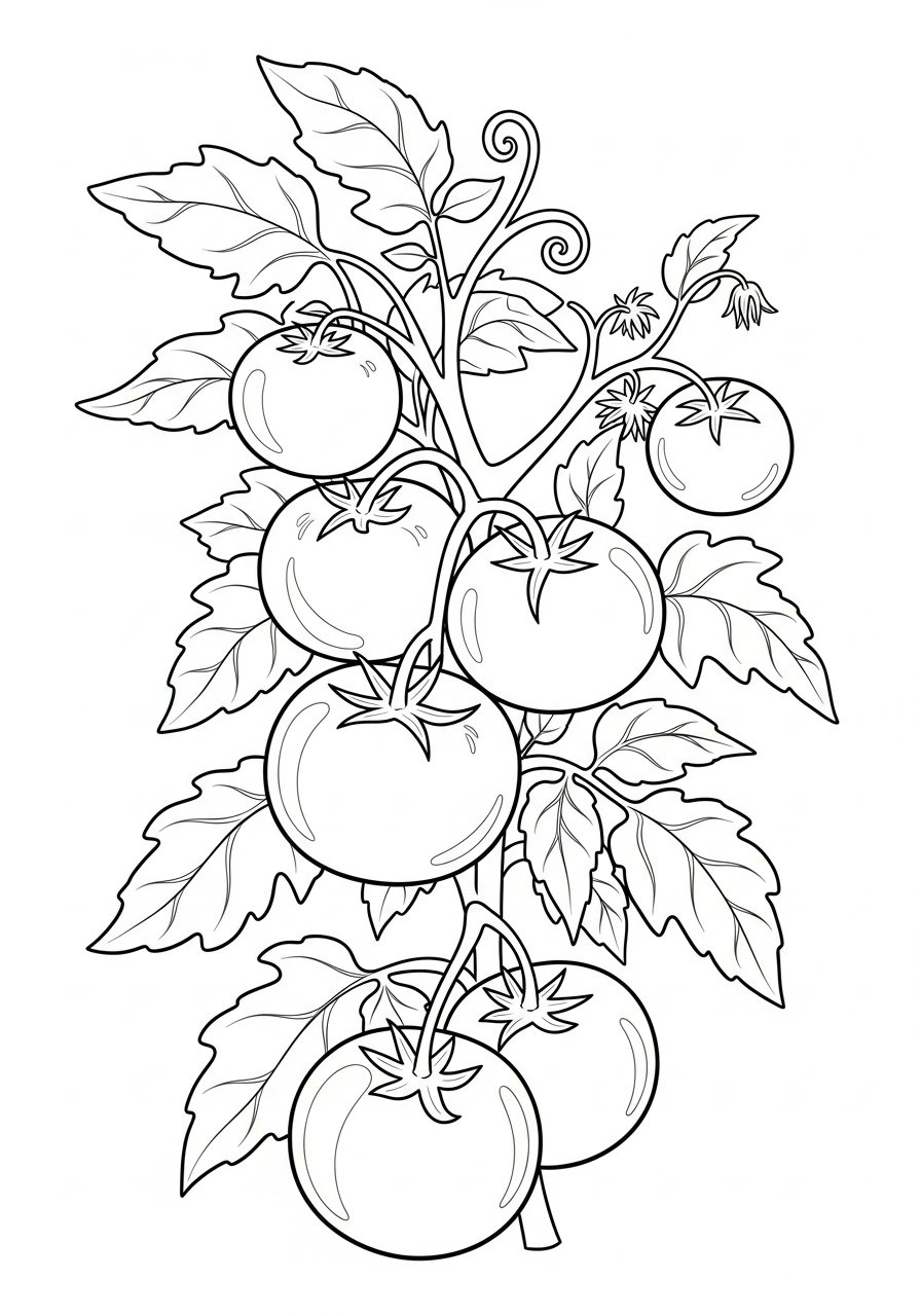 disegni da colorare pomodoro