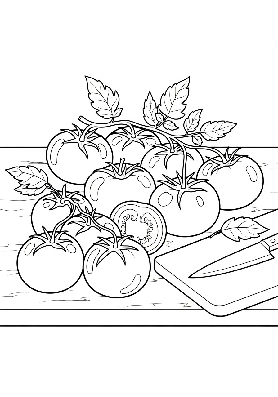 pomodoro da colorare