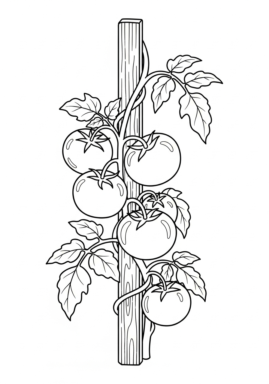 immagini di pomodoro da colorare per bambini