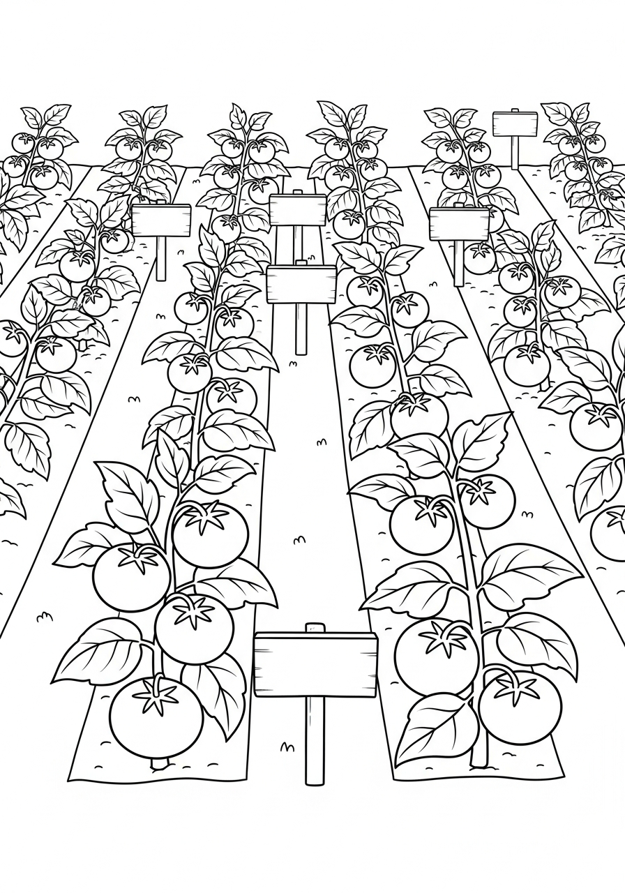 disegni pomodoro da colorare e stampare
