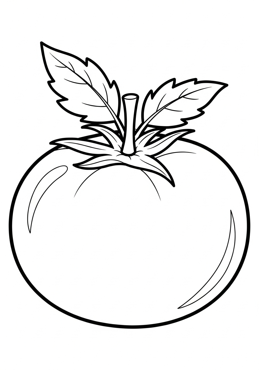 pomodoro disegno facile da colorare