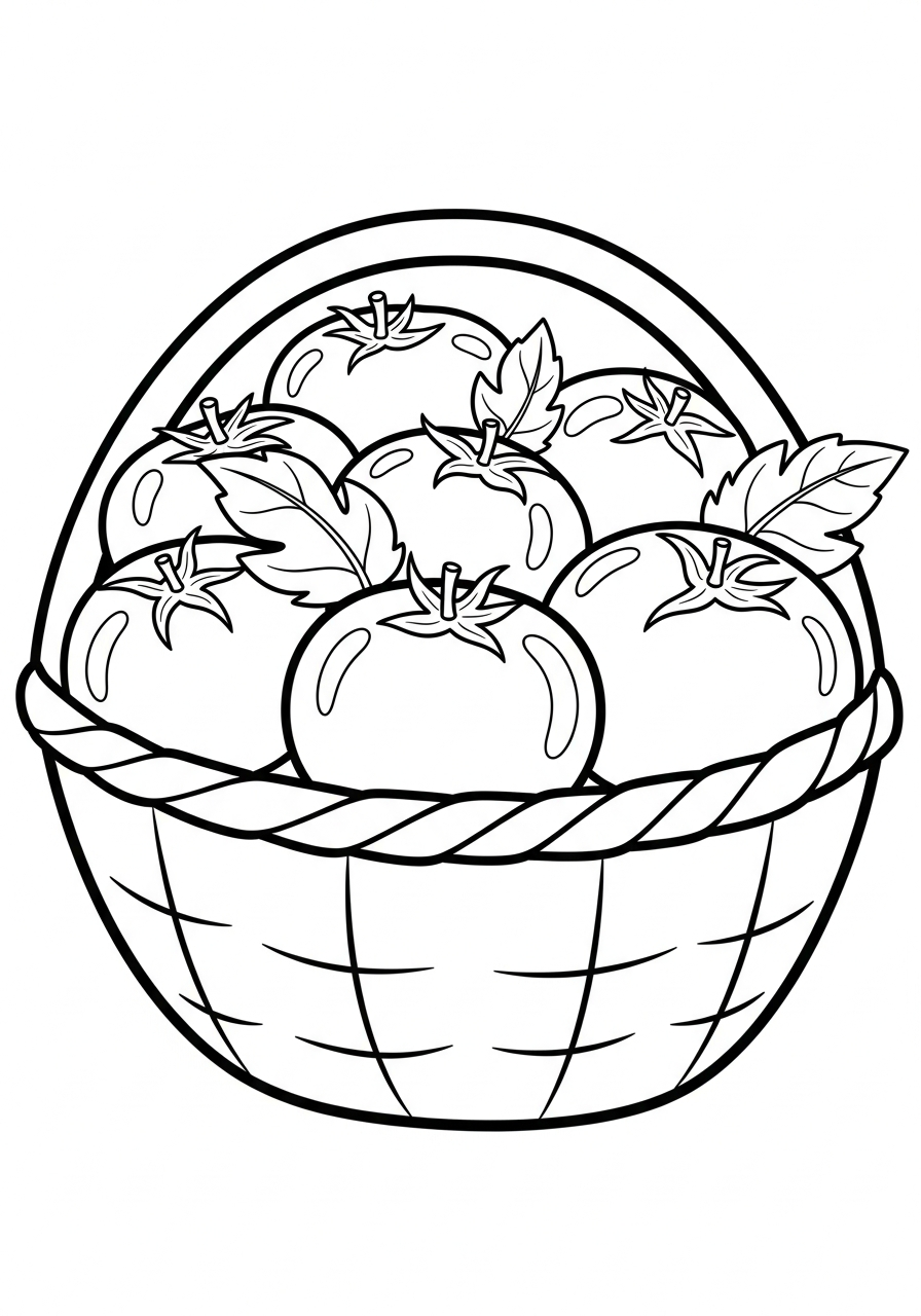 disegni pomodoro da colorare e stampare 1