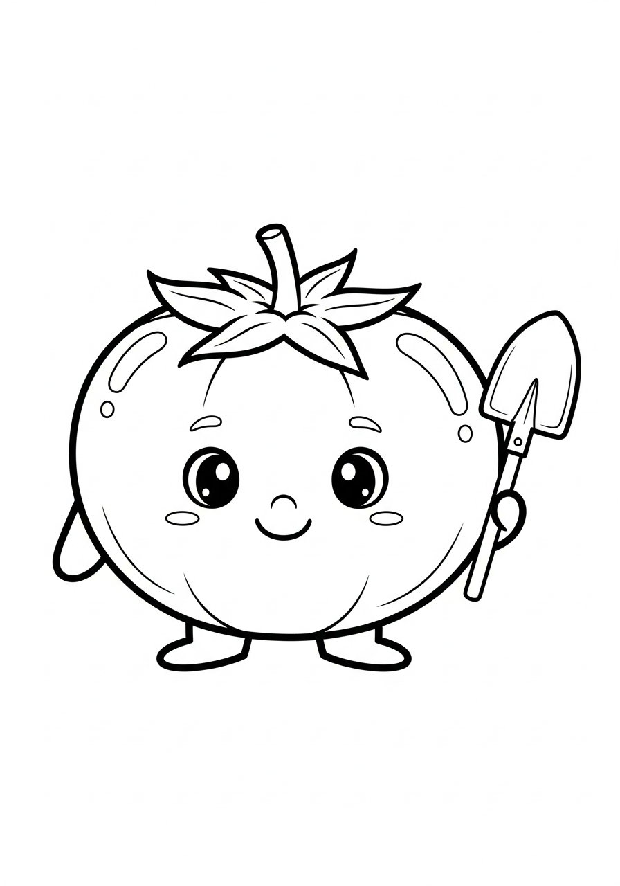 immagine da colorare pomodoro 1