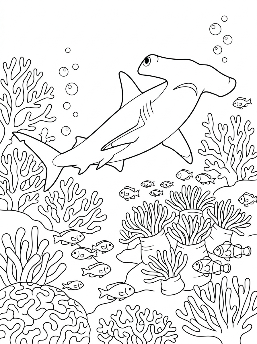 Squalo martello 9 disegni da colorare squalo martello