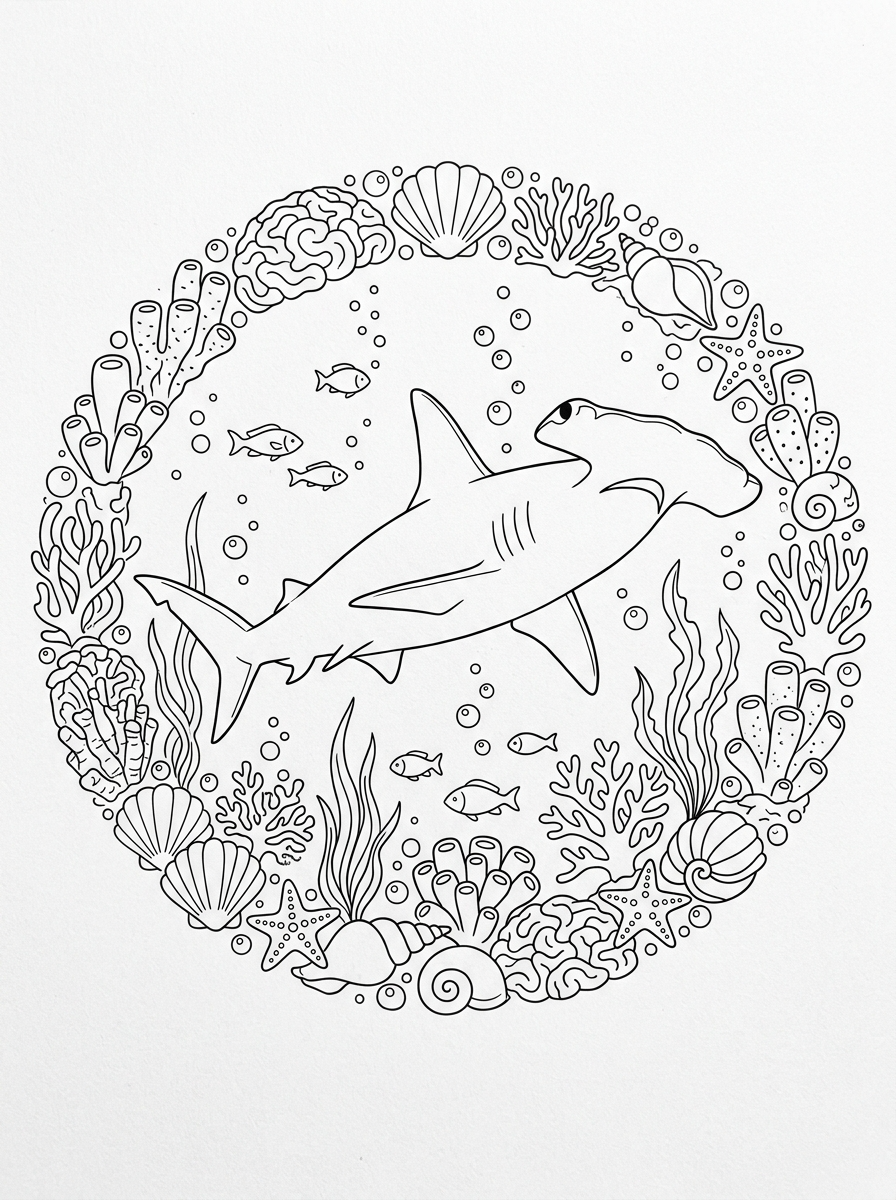 Squalo martello 7 disegni squalo martello facili da colorare