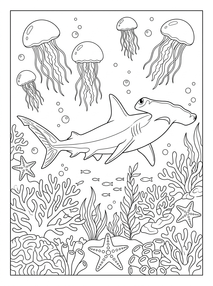 Squalo martello 16 immagini da colorare squalo martello gratis 1