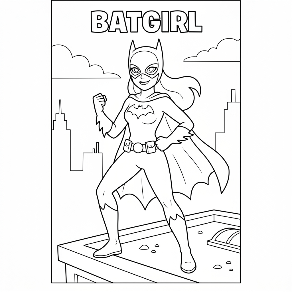 Batgirl da colorare thumbnail
