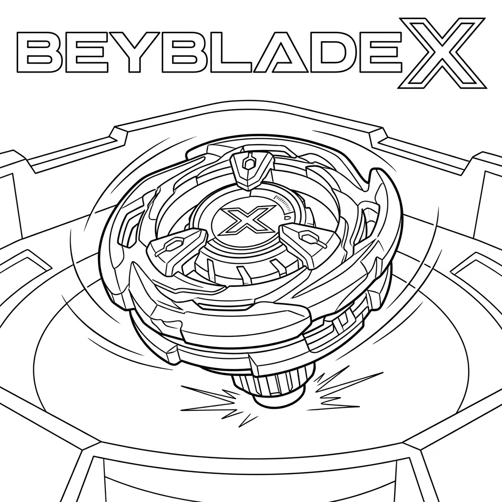 Beyblade X da colorare thumbnail