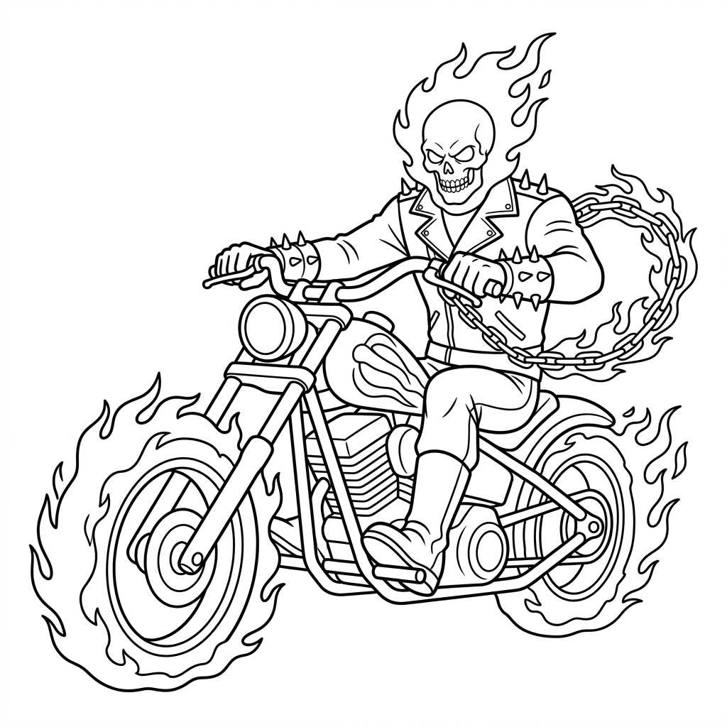 Ghost Rider da colorare thumbnail
