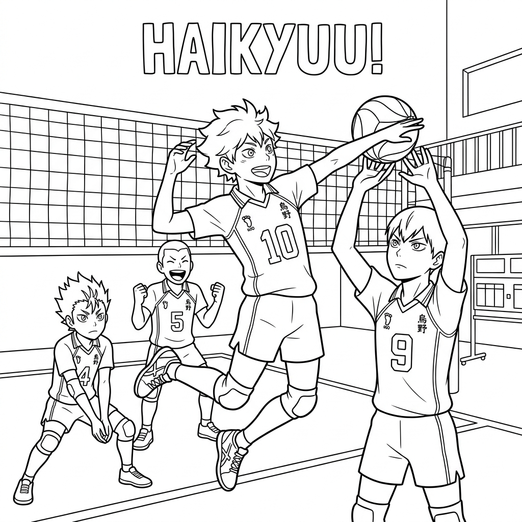 Haikyuu da colorare thumbnail
