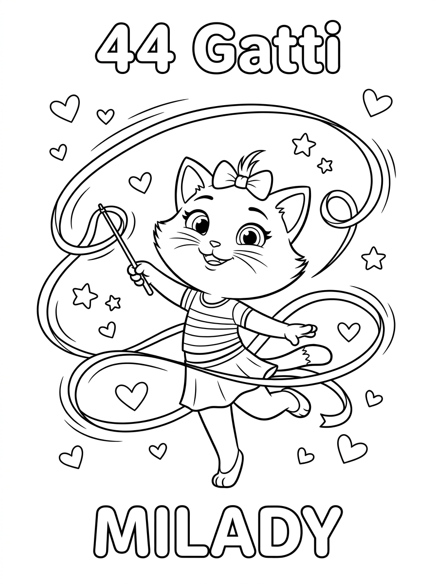 disegni da colorare 44 Gatti per bambini