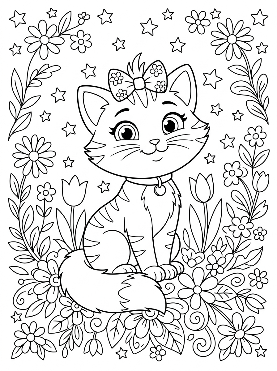 disegno 44 Gatti da colorare e stampare