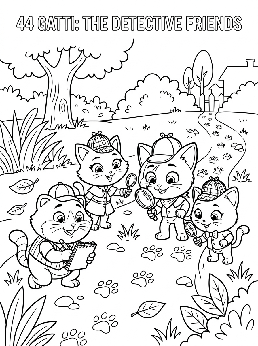disegni di 44 Gatti da colorare e stampare
