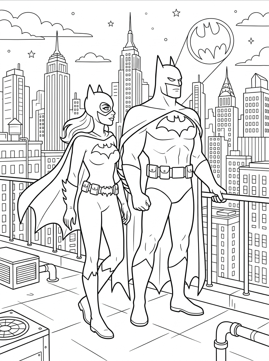 disegni di Batgirl da colorare e stampare 1