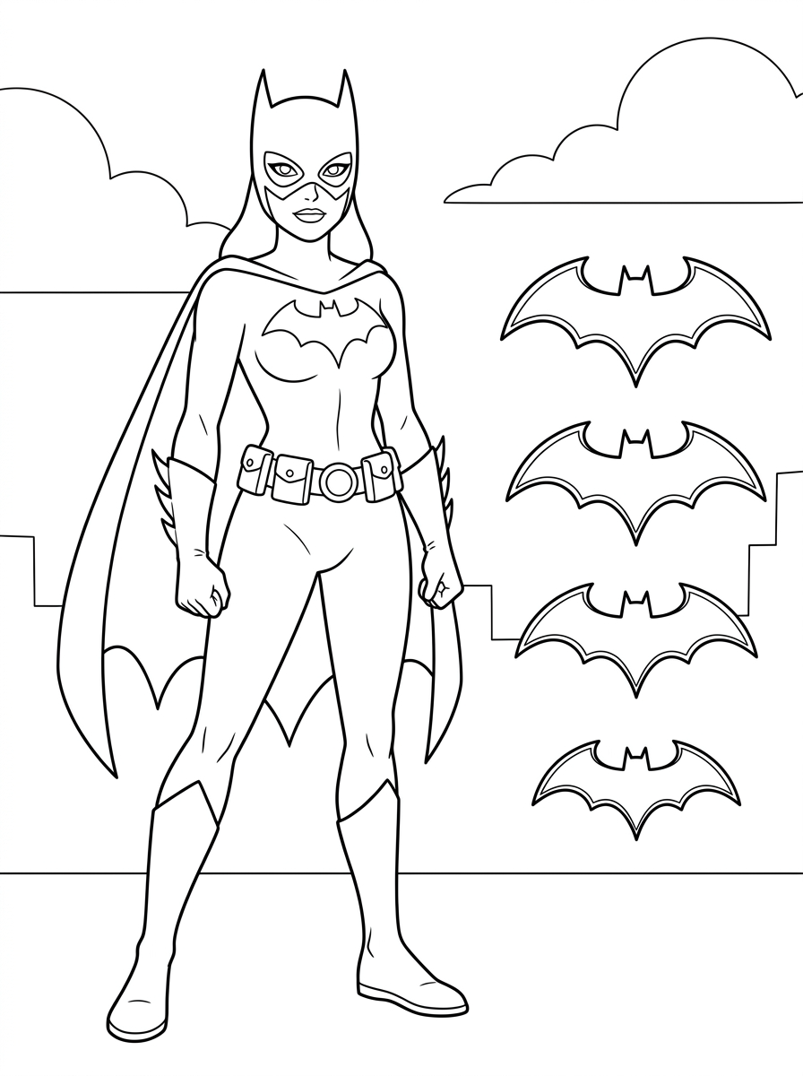 Batgirl da colorare pdf