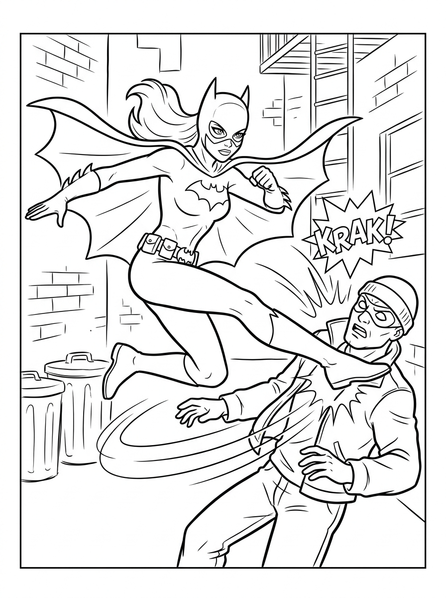 foto di Batgirl da colorare