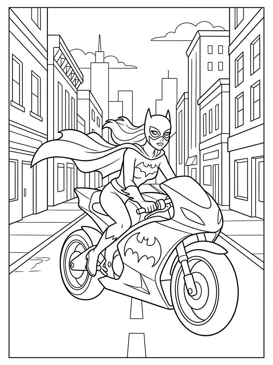 Batgirl da colorare facile