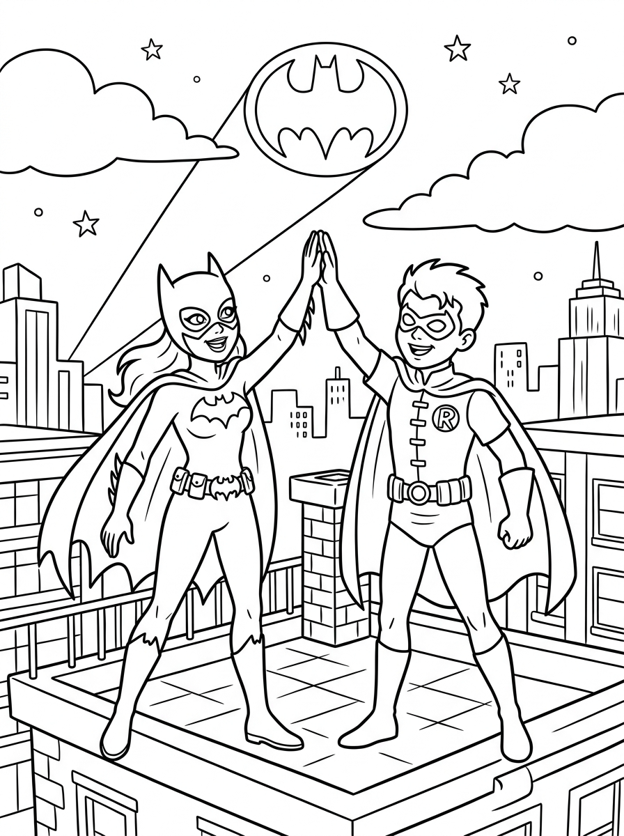 da colorare Batgirl disegno facile bambini