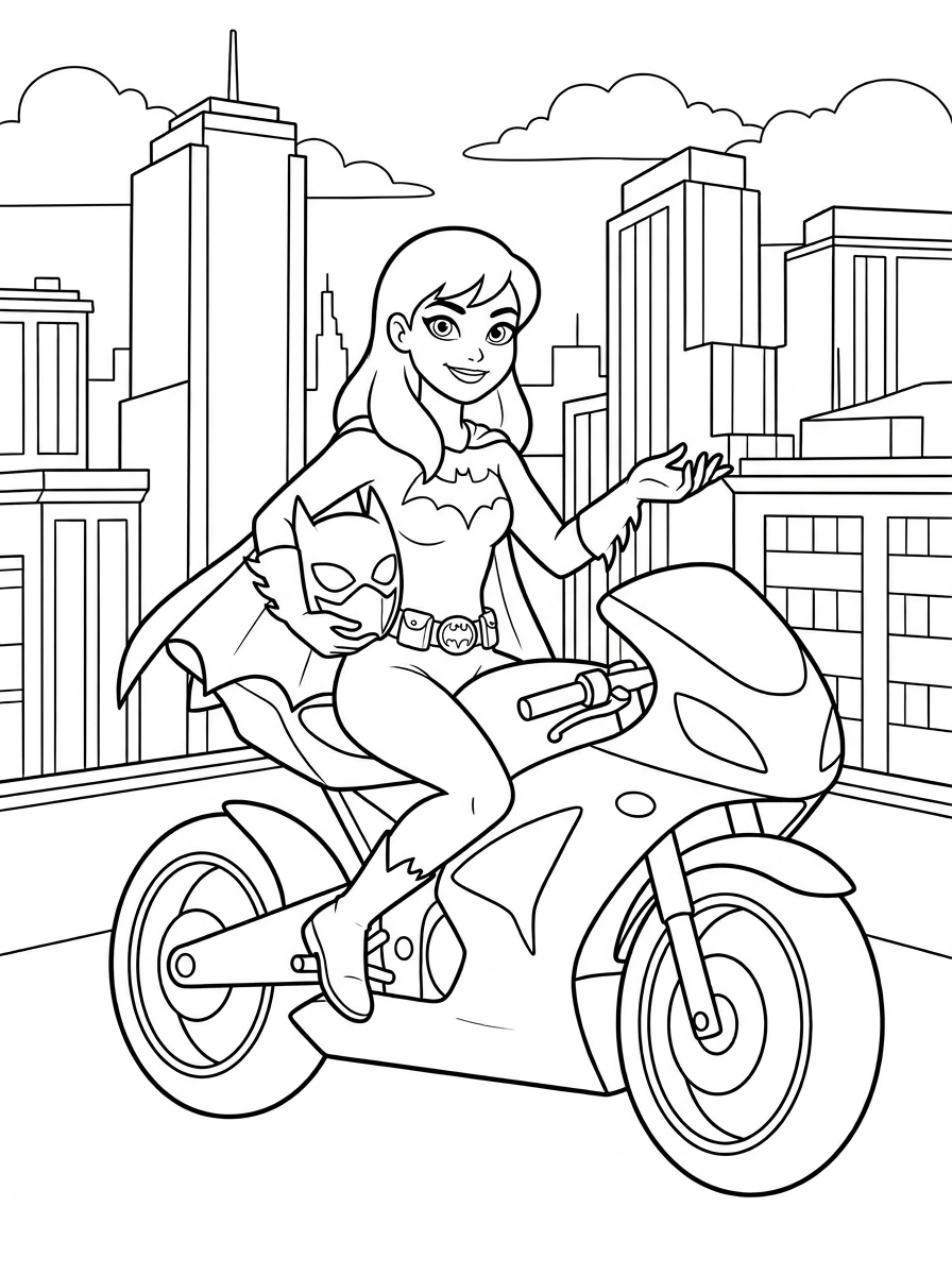 disegni da colorare Batgirl pdf