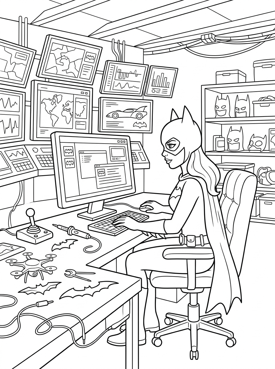 disegni di Batgirl da colorare e stampare