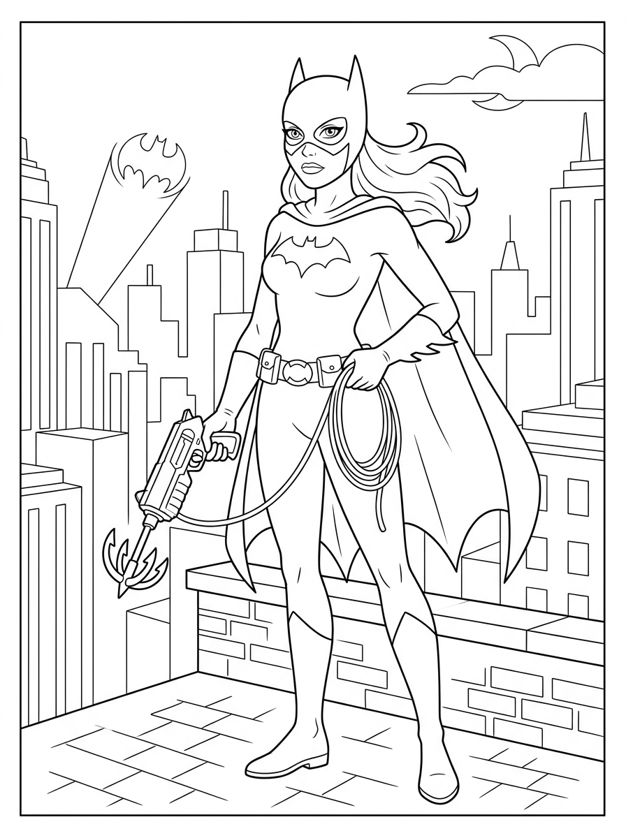 disegni Batgirl facili da colorare