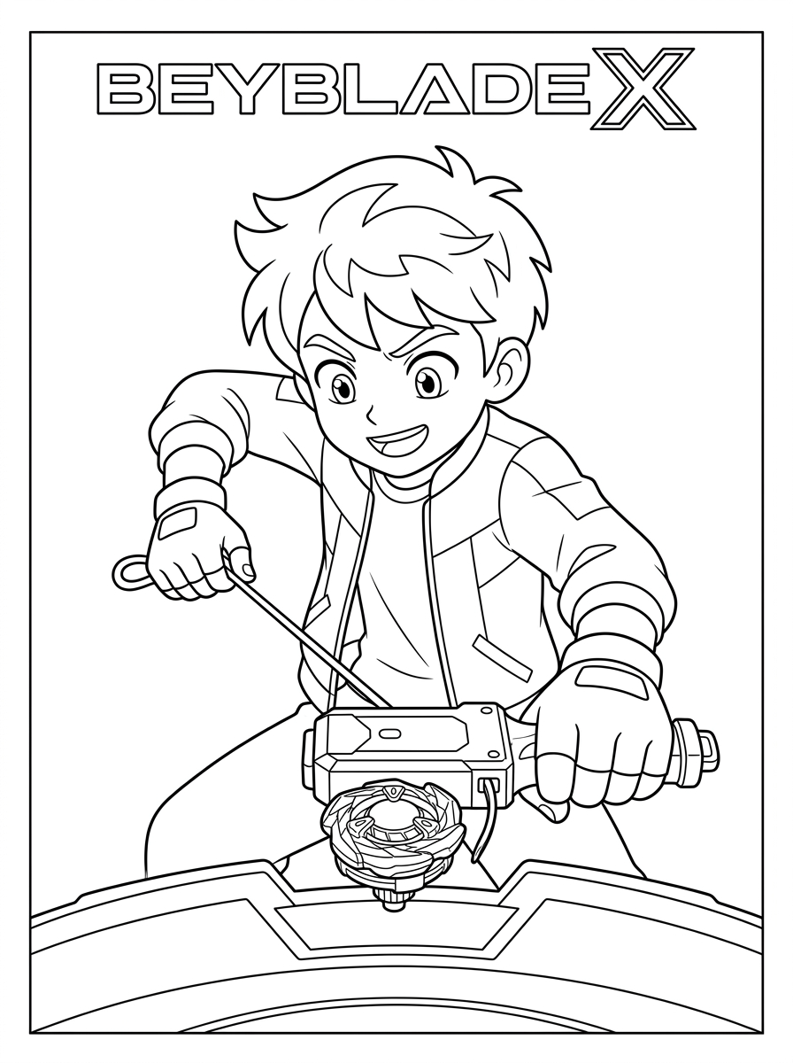 Beyblade X 23 Beyblade X da colorare 1