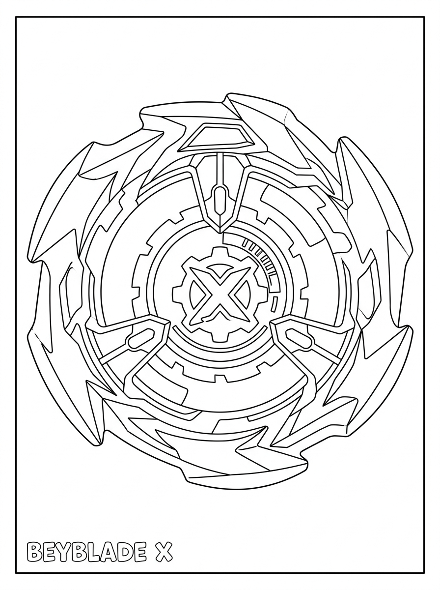 Beyblade X 14 Beyblade X da colorare