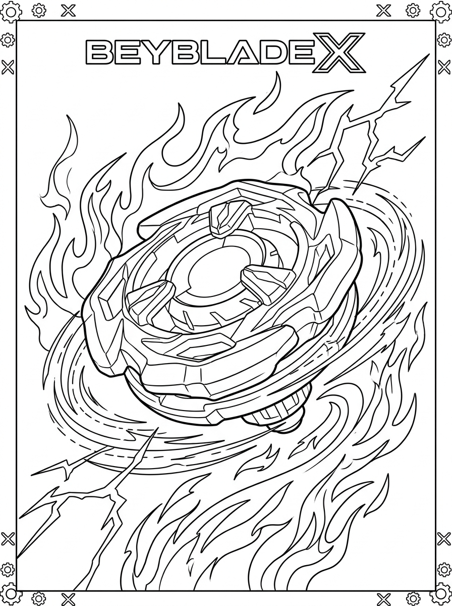 Beyblade X 13 disegni da colorare Beyblade X da stampare