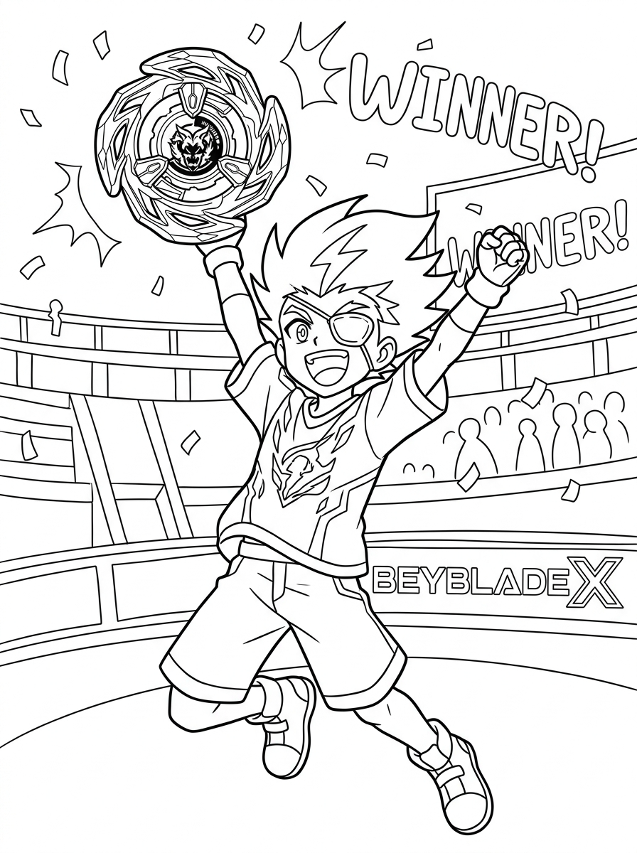 Beyblade X 3 disegni Beyblade X da colorare online