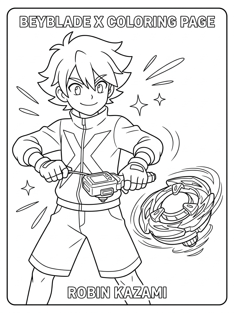 Beyblade X 2 Beyblade X da colorare pdf gratis