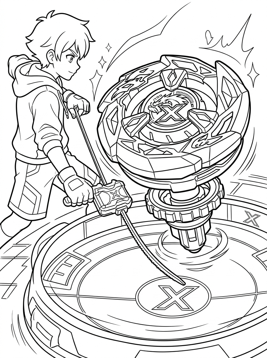 Beyblade X 21 Beyblade X da colorare pdf gratis 1