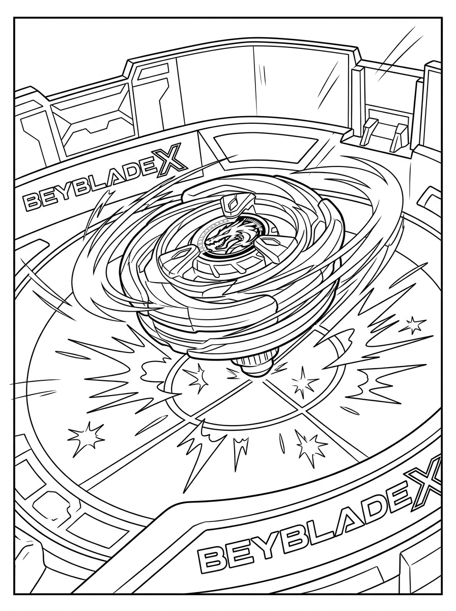 Beyblade X 17 disegno di Beyblade X da stampare e colorare