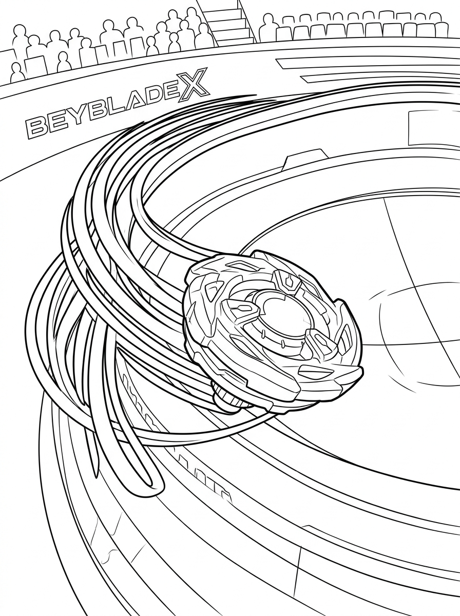 Beyblade X 16 stampe da colorare per bambini Beyblade X